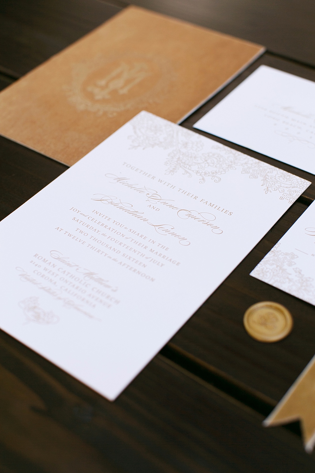 los angeles wedding invitations